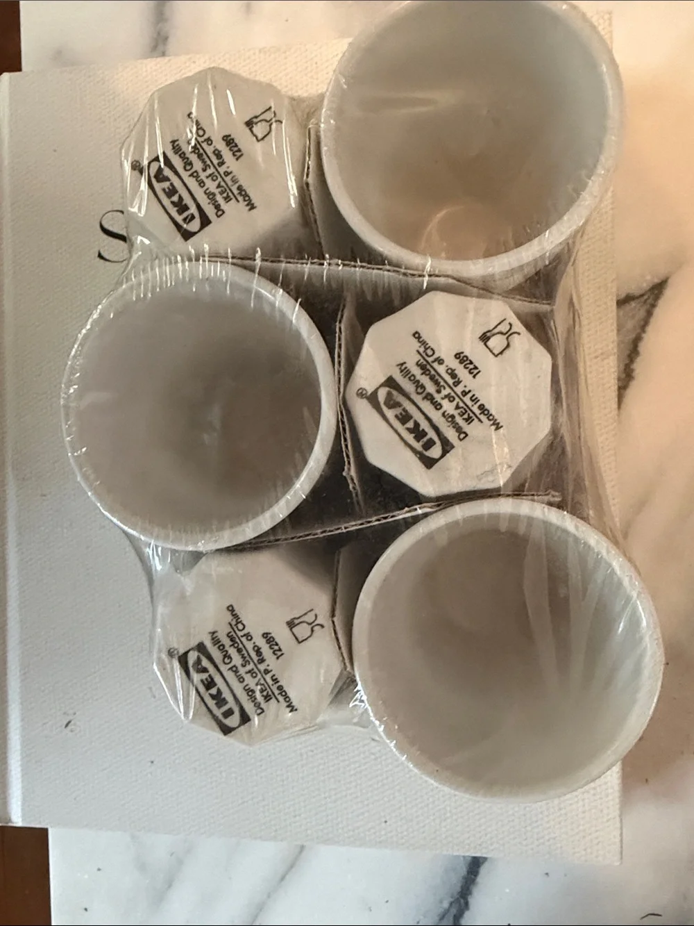 POKAL White Mini 3oz Ceramic Cups Tumblers Espresso Shots  Juice - Set of 6 New